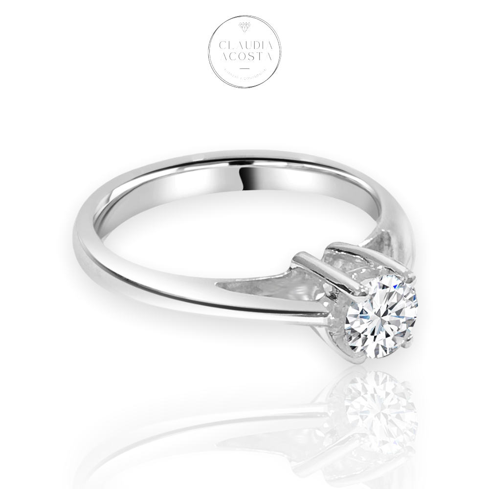 Anillo Pedida Diamante Elevado